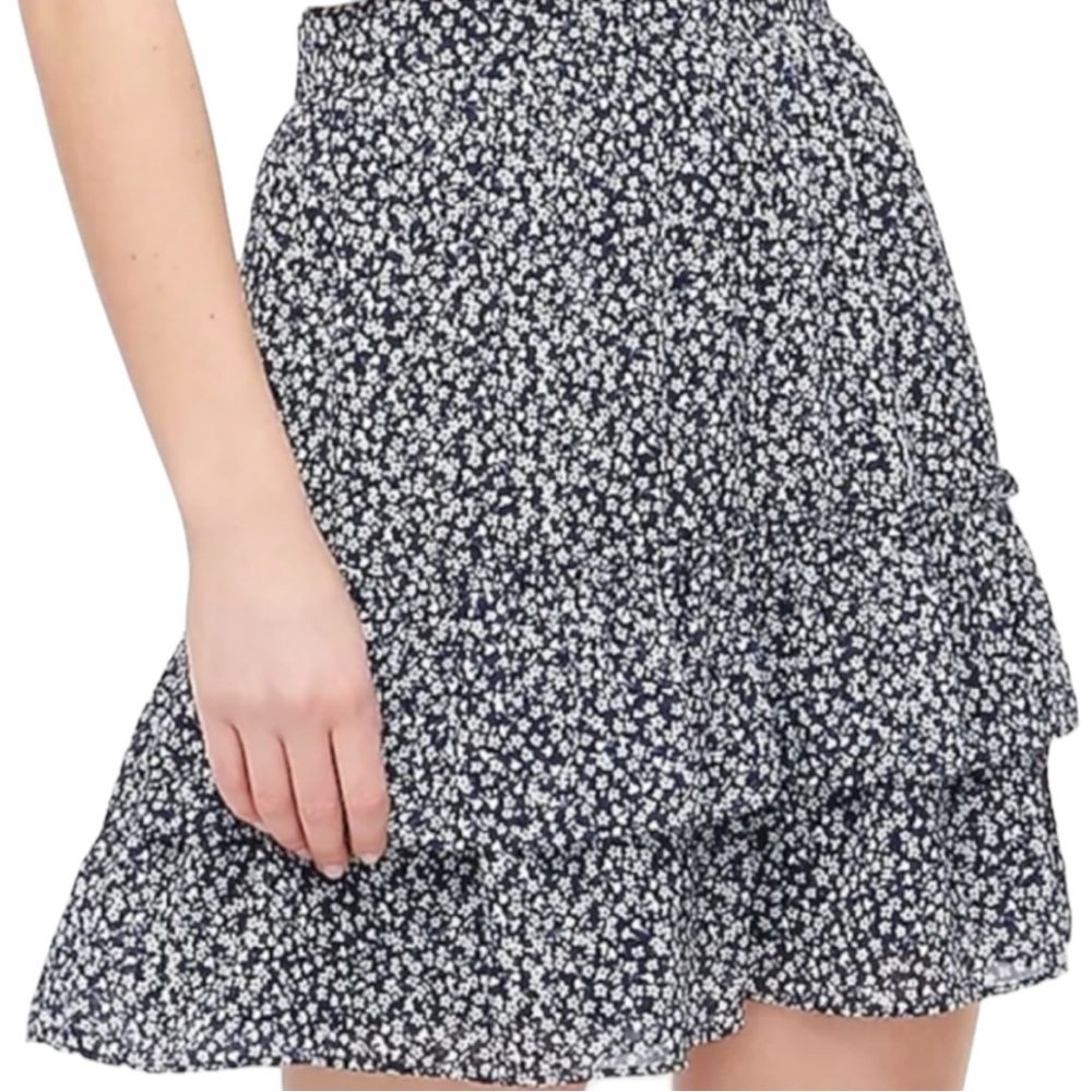 J Crew Tiered Ruffle Ditzy Floral Print Navy Size XS
